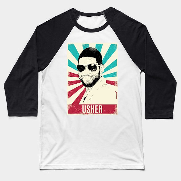 Vintage Retro Usher Baseball T-Shirt by Bengkel Band